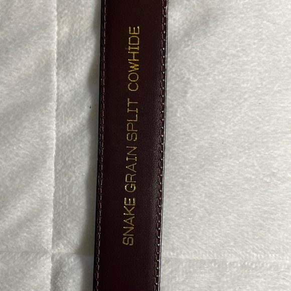 Men’s Brown Belt Snake Grain Split Cowhide 36 - Picture 7 of 7